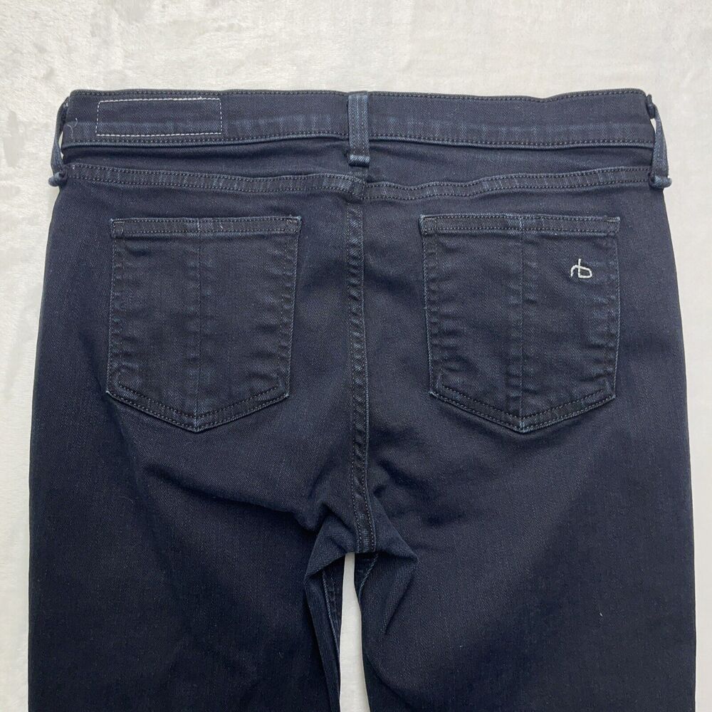 Rag & Bone Jeans Women’s 27 Denim Cate Mid-rise Skinny COAL Block Dark Wash USA - Picture 7 of 8